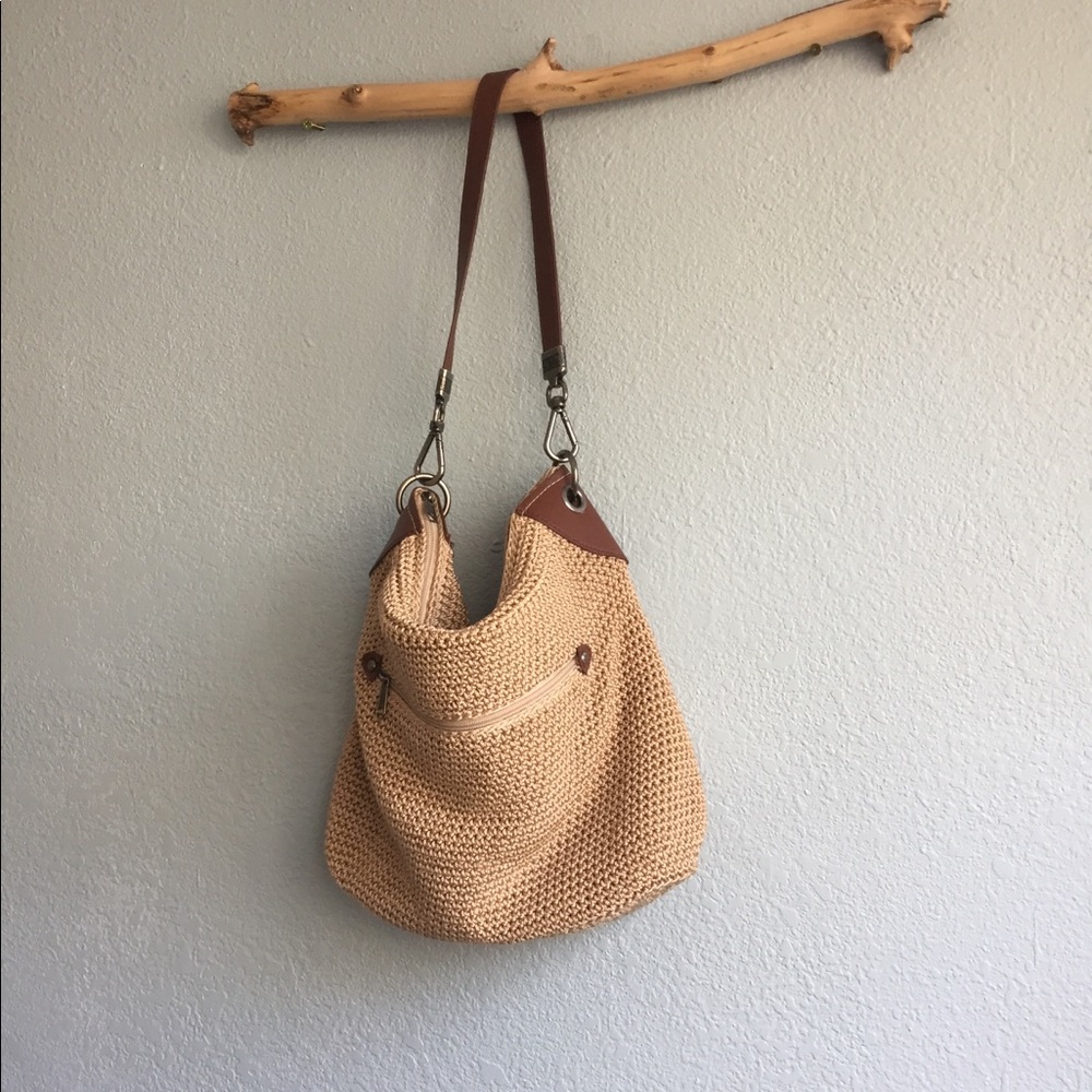 Shoulder Bag, The Sak, Woven With Leather Strap